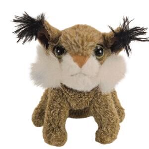 Folkmanis Lynx Finger  Hand Puppet Plush Brown Wild Cat Stuffed Animal 5” Mini